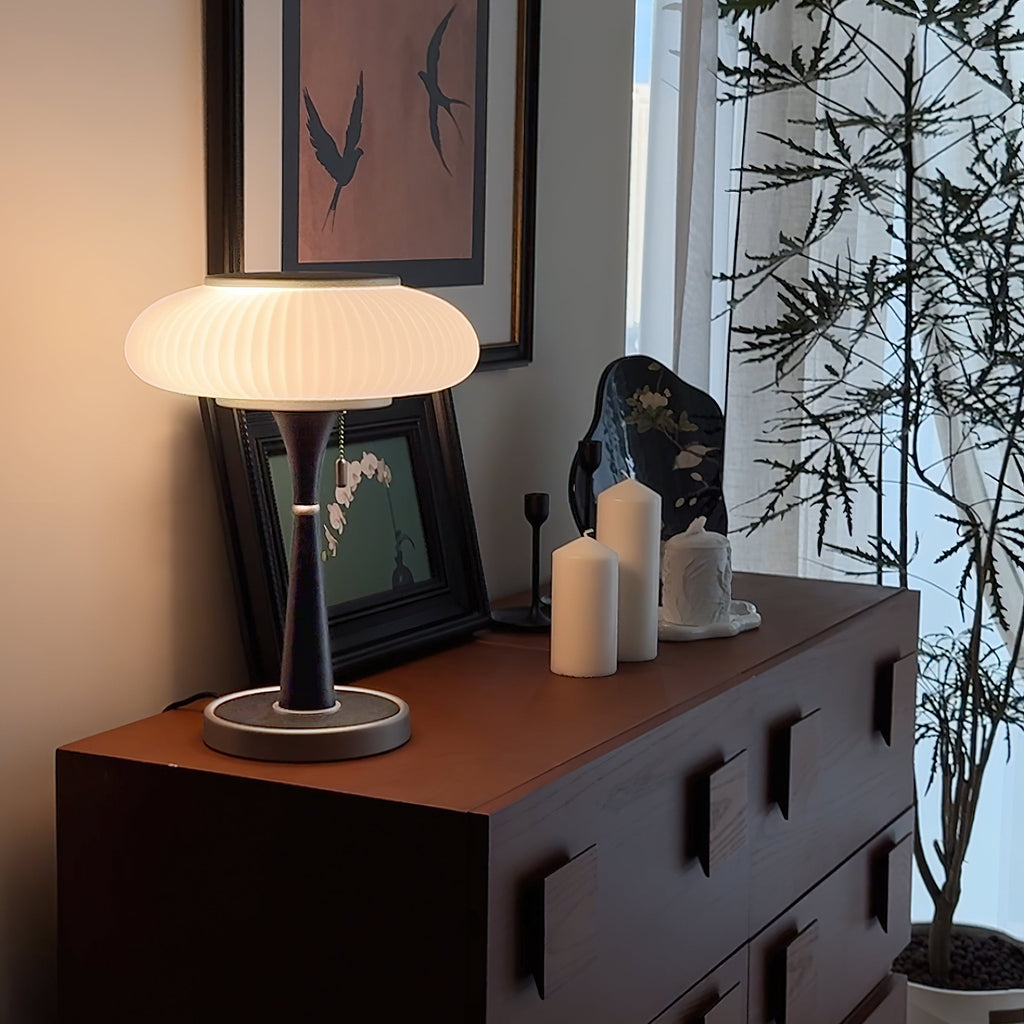 Terraline Matsutake Inspired Table Lamp Natural Glow | Snurv | Temsk