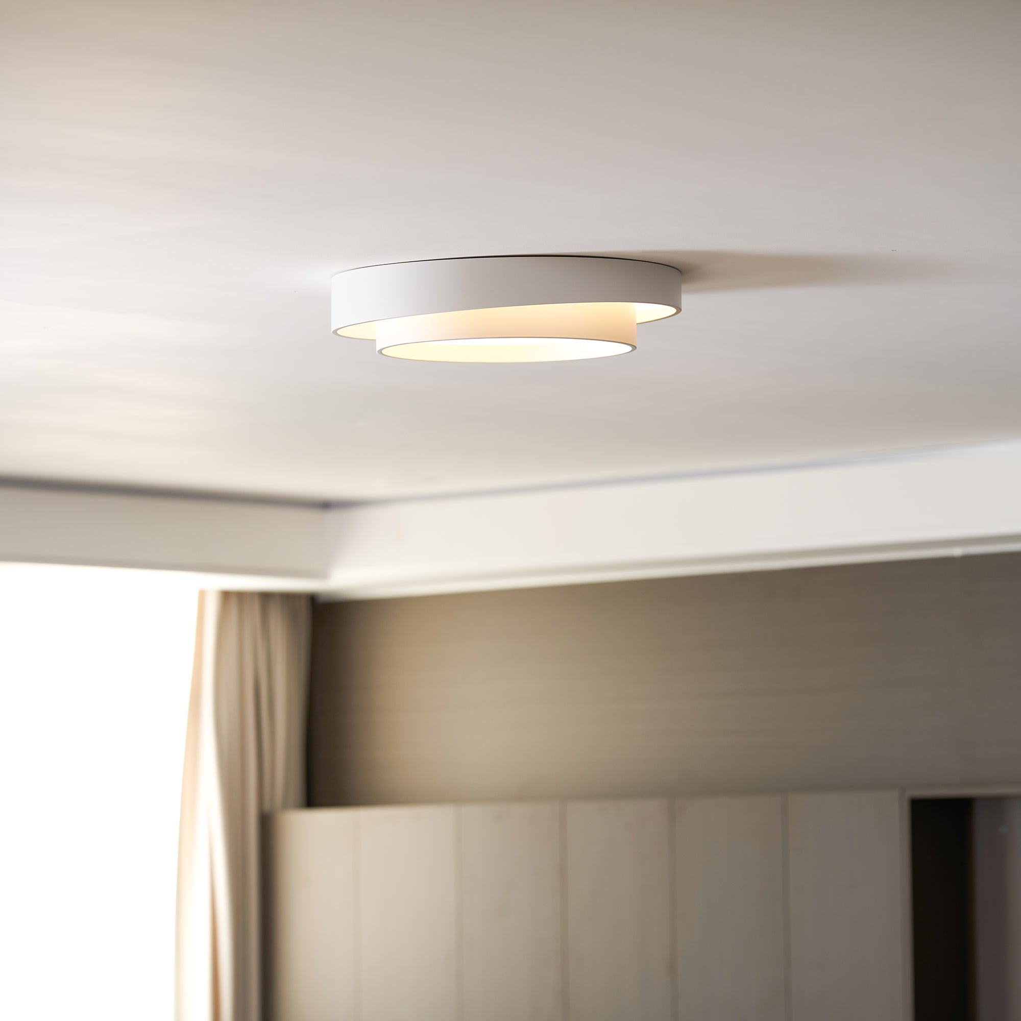 Válcové stropní světlo s LED, železné a akrylové, 40/50/60 cm, 3000K-6000K stmívatelné | Temsk