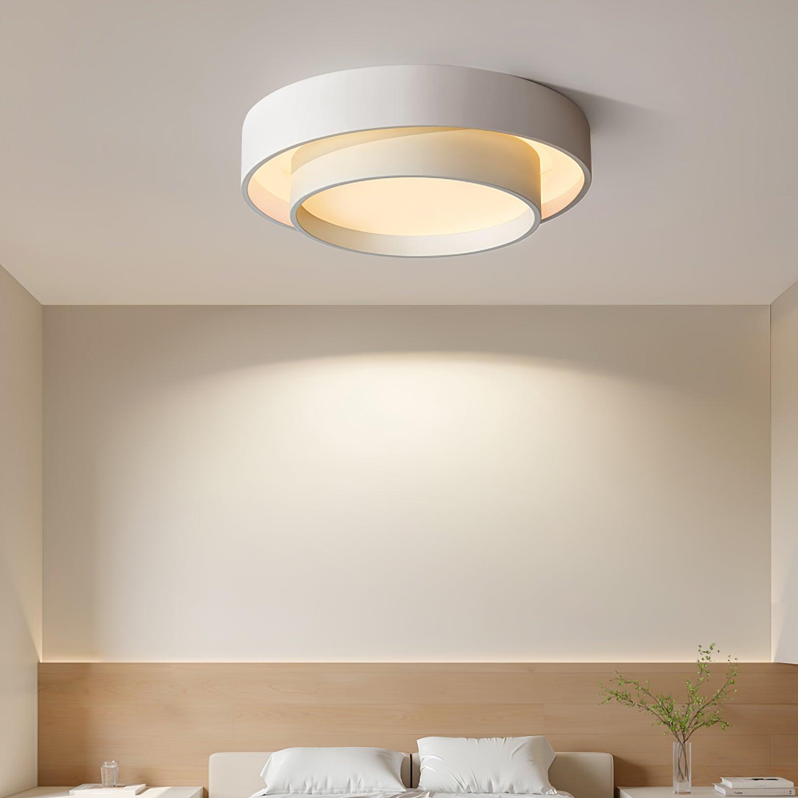 Válcové stropní světlo s LED, železné a akrylové, 40/50/60 cm, 3000K-6000K stmívatelné | Temsk