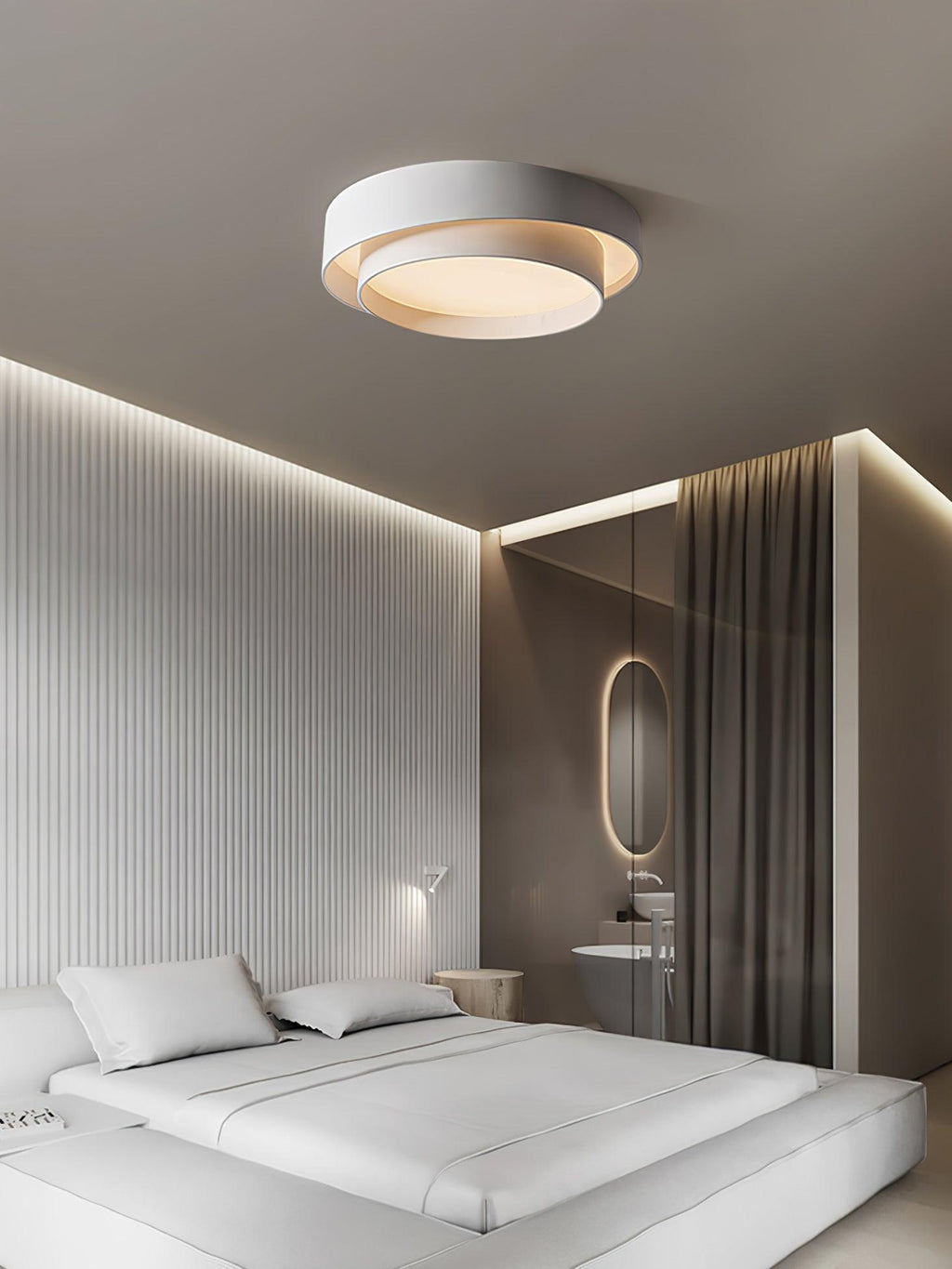 Válcové stropní světlo s LED, železné a akrylové, 40/50/60 cm, 3000K-6000K stmívatelné | Temsk