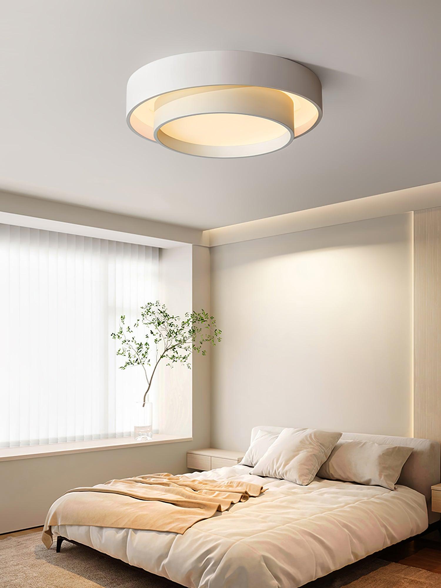 Válcové stropní světlo s LED, železné a akrylové, 40/50/60 cm, 3000K-6000K stmívatelné | Temsk