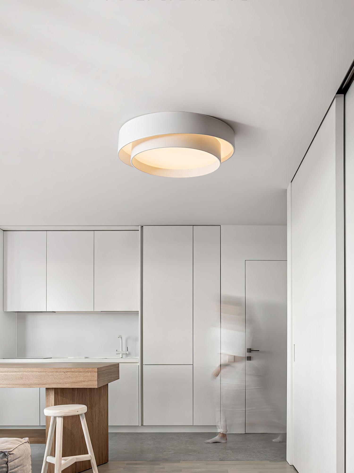 Válcové stropní světlo s LED, železné a akrylové, 40/50/60 cm, 3000K-6000K stmívatelné | Temsk