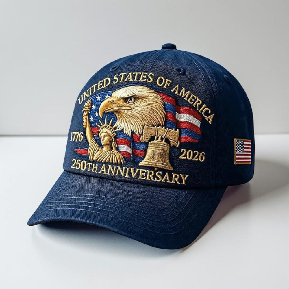 Men's Patriotic Eagle 250th Anniversary Veterans Baseball Cap | Temsk