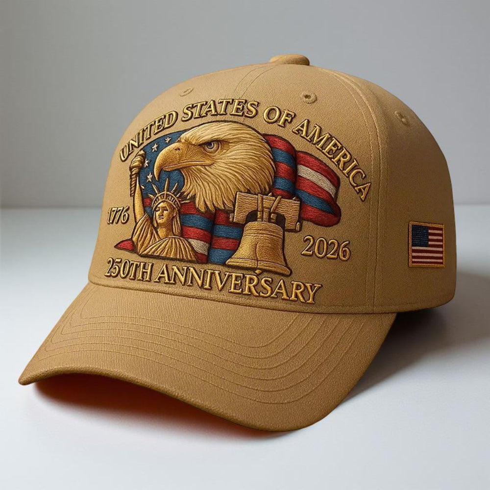 Men's Patriotic Eagle 250th Anniversary Veterans Baseball Cap | Temsk