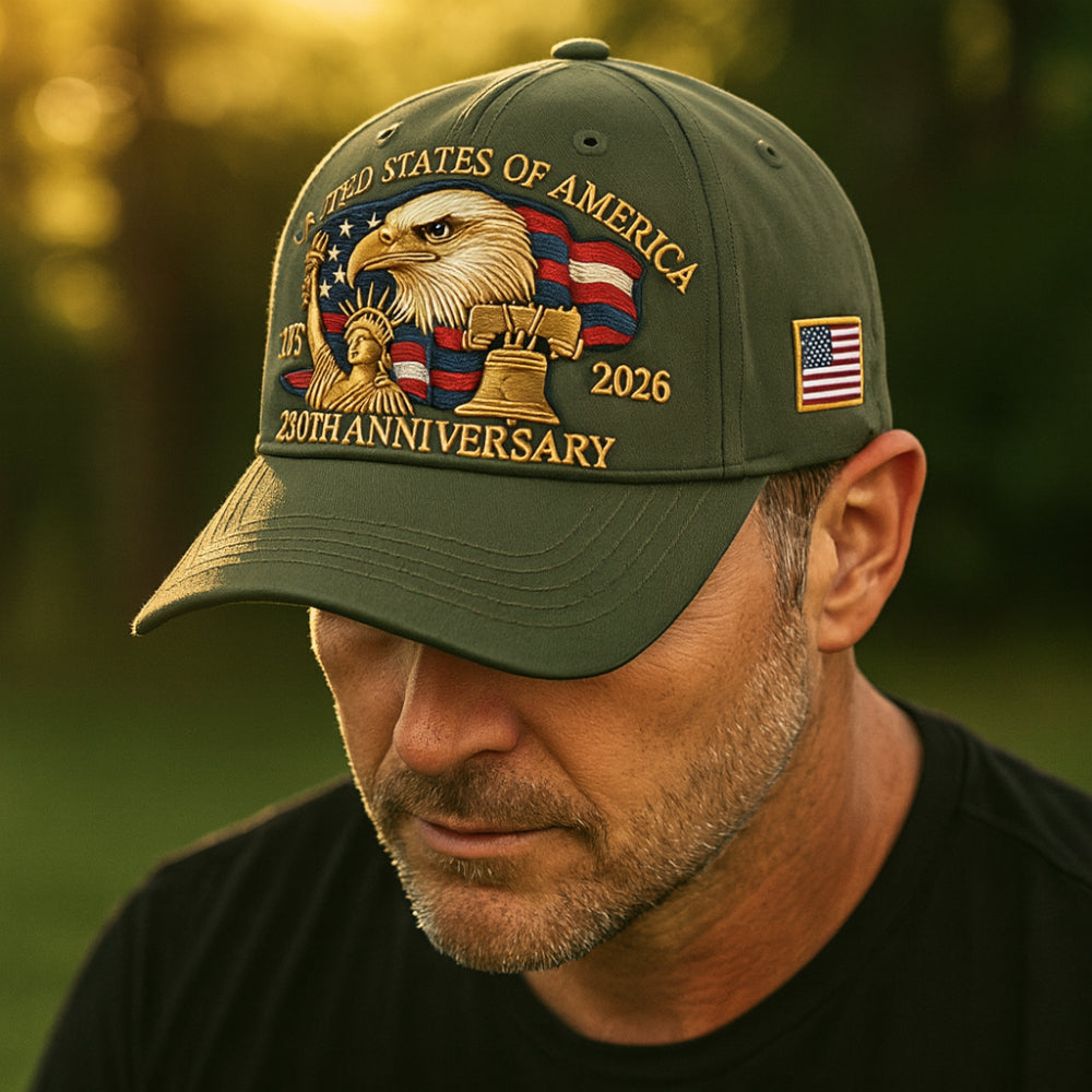 Men's Patriotic Eagle 250th Anniversary Veterans Baseball Cap | Temsk