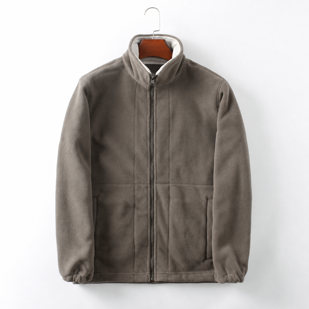 Herren-Outdoorjacke mit Reißverschluss und Stehkragen, lässige Alltagskleidung | Temsk