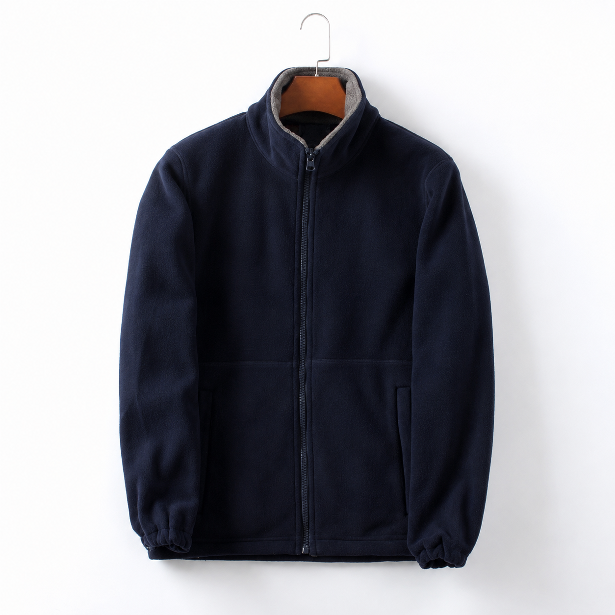 Herren-Outdoorjacke mit Reißverschluss und Stehkragen, lässige Alltagskleidung | Temsk