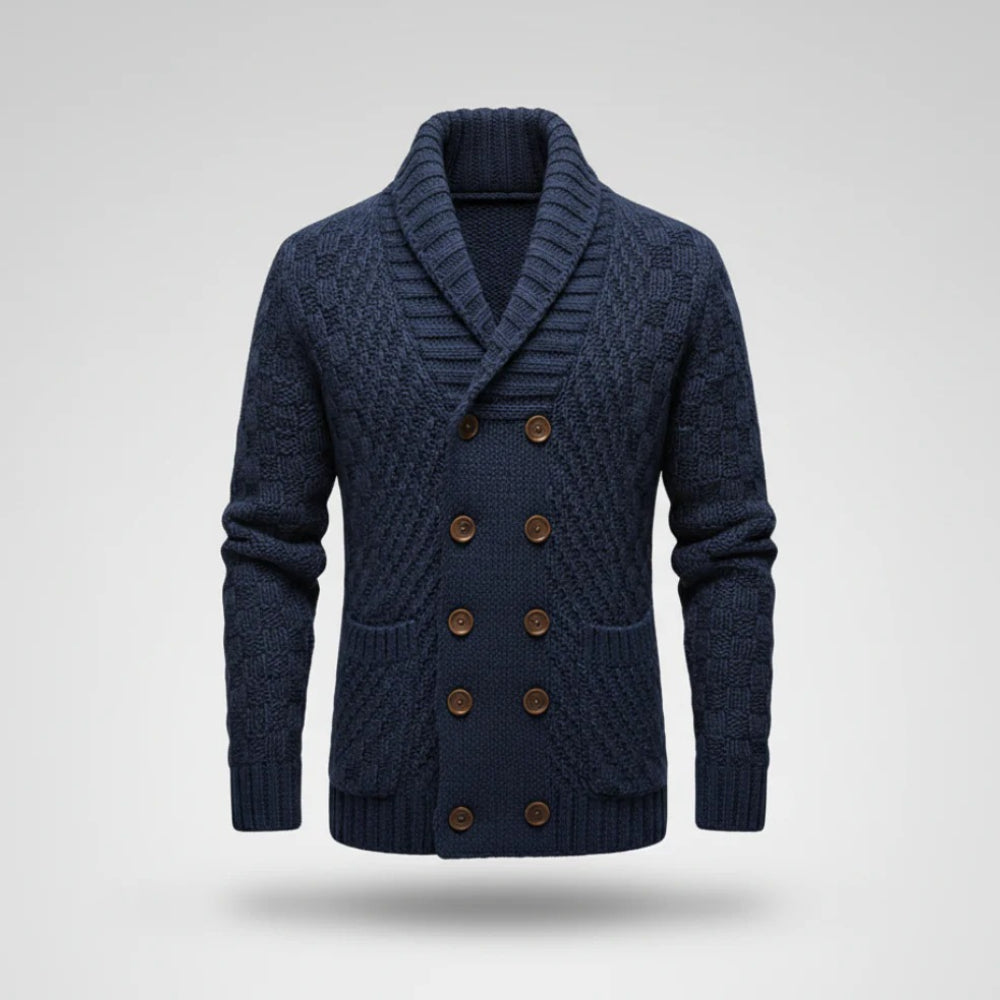 Men's Knit Cardigan With Shawl Collar And Long Silhouette | Temsk
