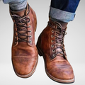 Temsk Men's Outdoor Work Boots With Rugged Vintage Style