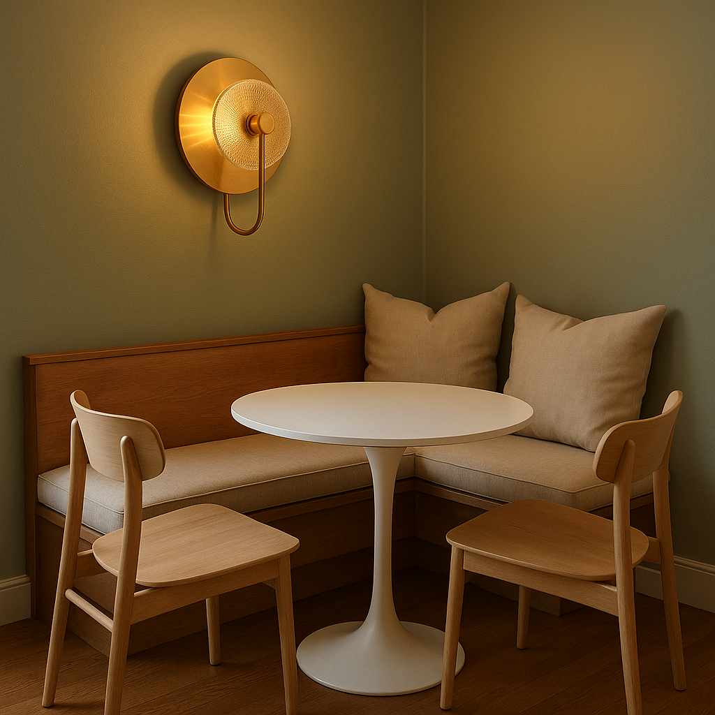 LumenAura Elegant Warm Metallic Wall Sconce Light Fixture | Temsk