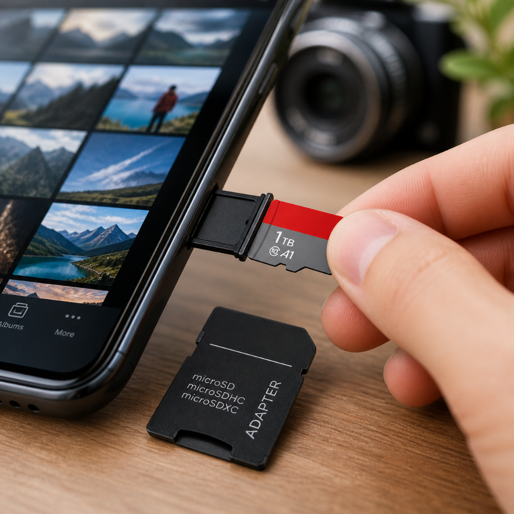 1TB High Speed Memory Card With Micro SD Adapter For Extra Storage | Temsk