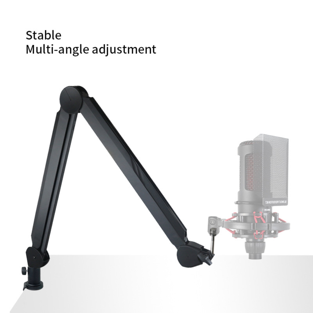 Adjustable Boom Arm For Microphone Stand On The Desk With Cable Management | Temsk