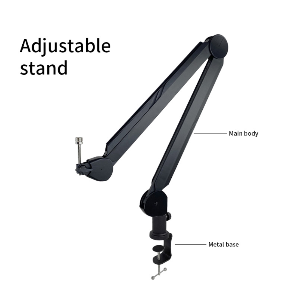 Adjustable Boom Arm For Microphone Stand On The Desk With Cable Management | Temsk