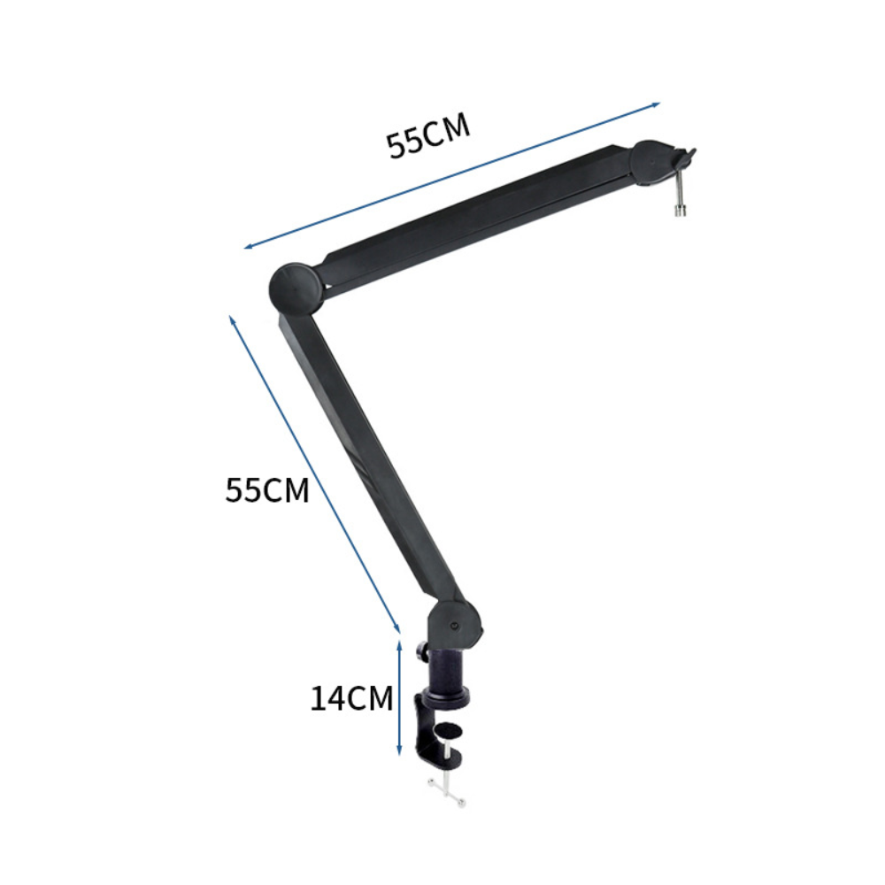 Adjustable Boom Arm For Microphone Stand On The Desk With Cable Management | Temsk