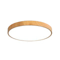 Wood Look LED Ceiling Light Flush Mount In White Metal Finish 3000K 4000K 6000K | Temsk