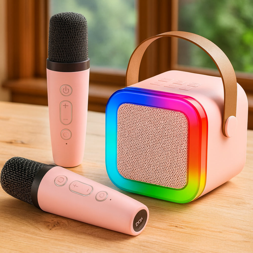 Compact Kids Karaoke Speaker With Bluetooth And Wireless Microphone | Temsk