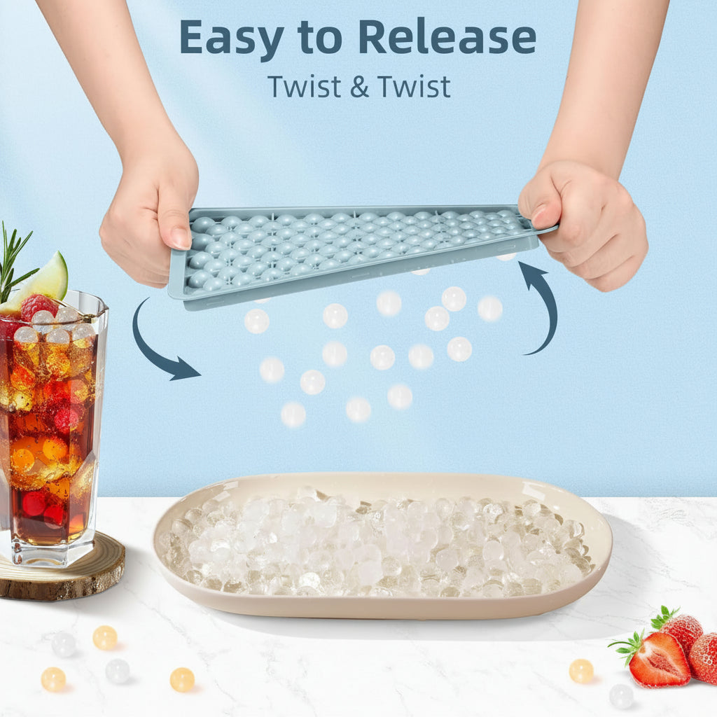 Mini Silicone Ice Ball Tray For Bottles With Lid Compact | Temsk