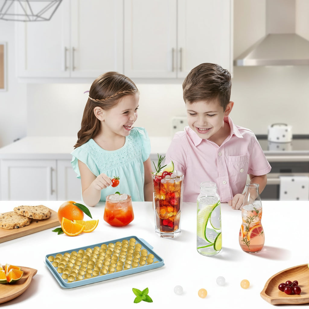 Mini Silicone Ice Ball Tray For Bottles With Lid Compact | Temsk