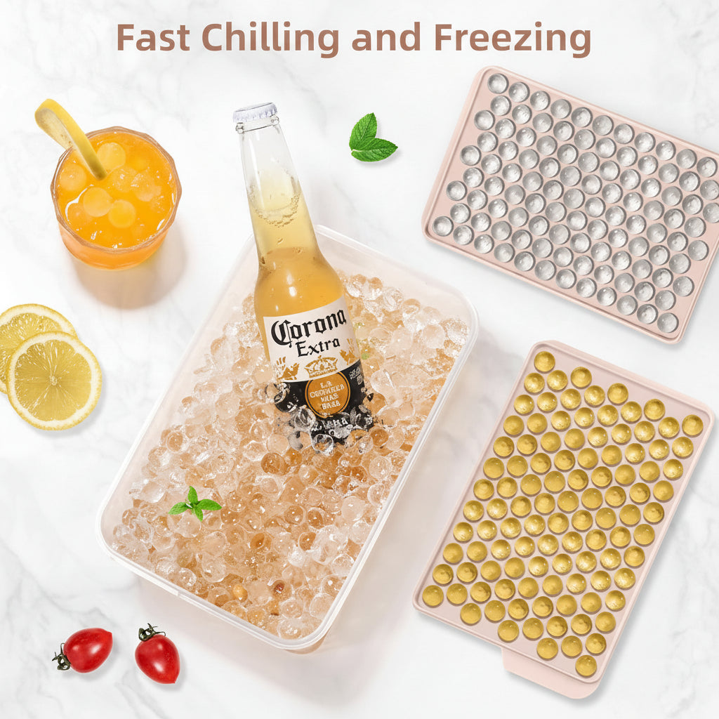 Mini Silicone Ice Ball Tray For Bottles With Lid Compact | Temsk