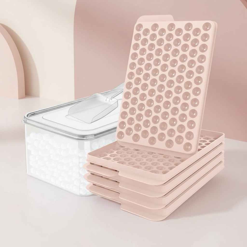Mini Silicone Ice Ball Tray For Bottles With Lid Compact | Temsk