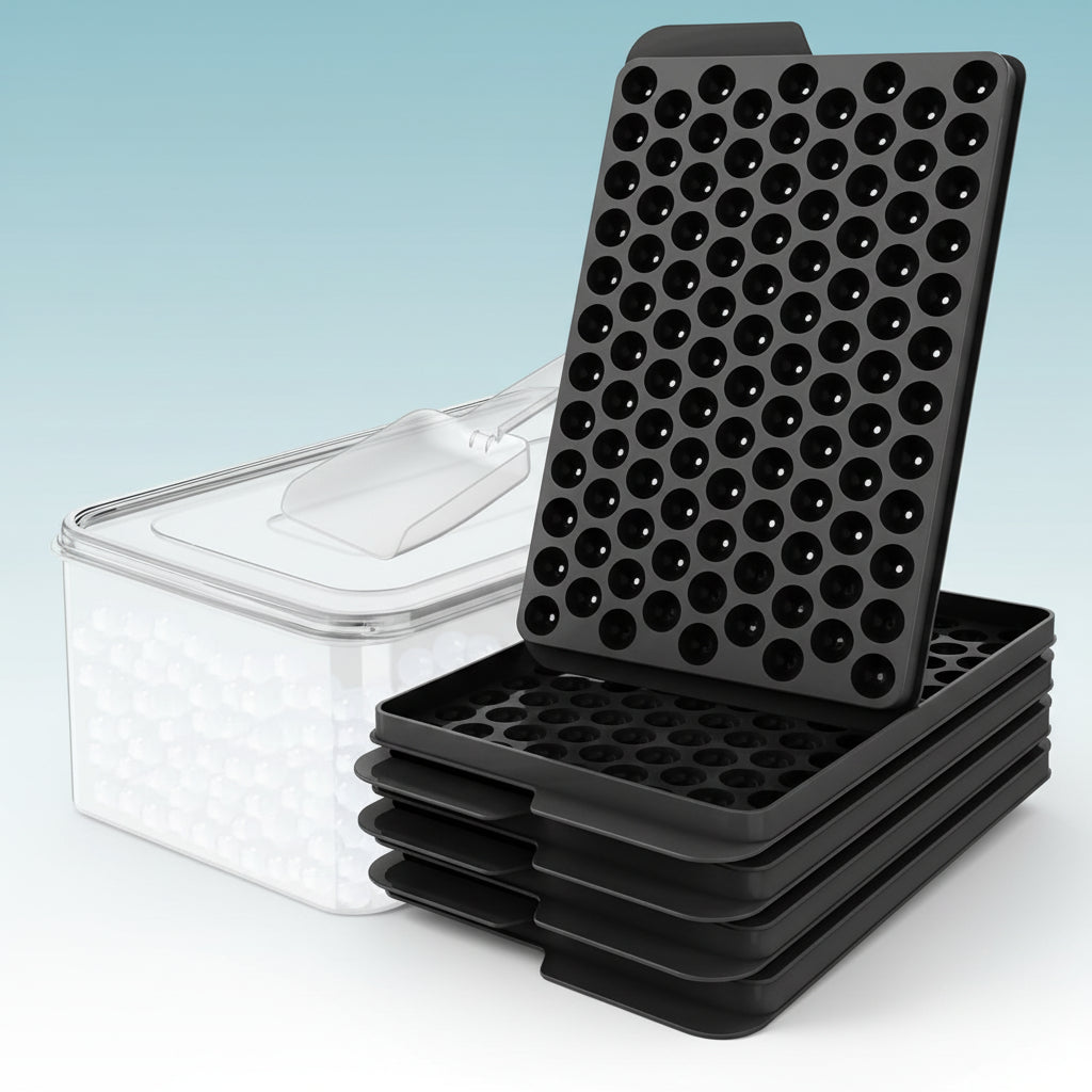 Mini Silicone Ice Ball Tray For Bottles With Lid Compact | Temsk