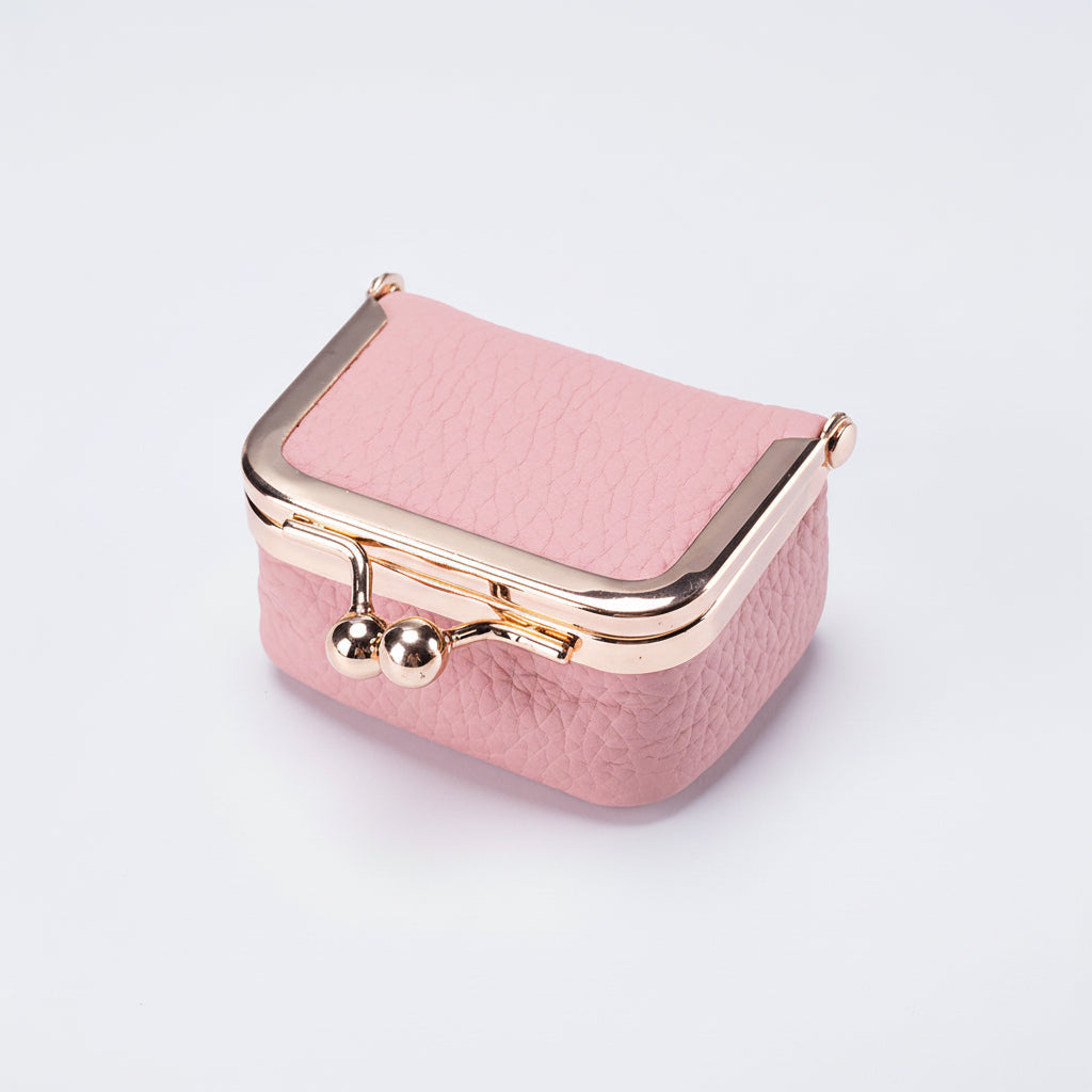 Compact Genuine Leather Jewelry Box With Gold Clasp For Travel | Temsk