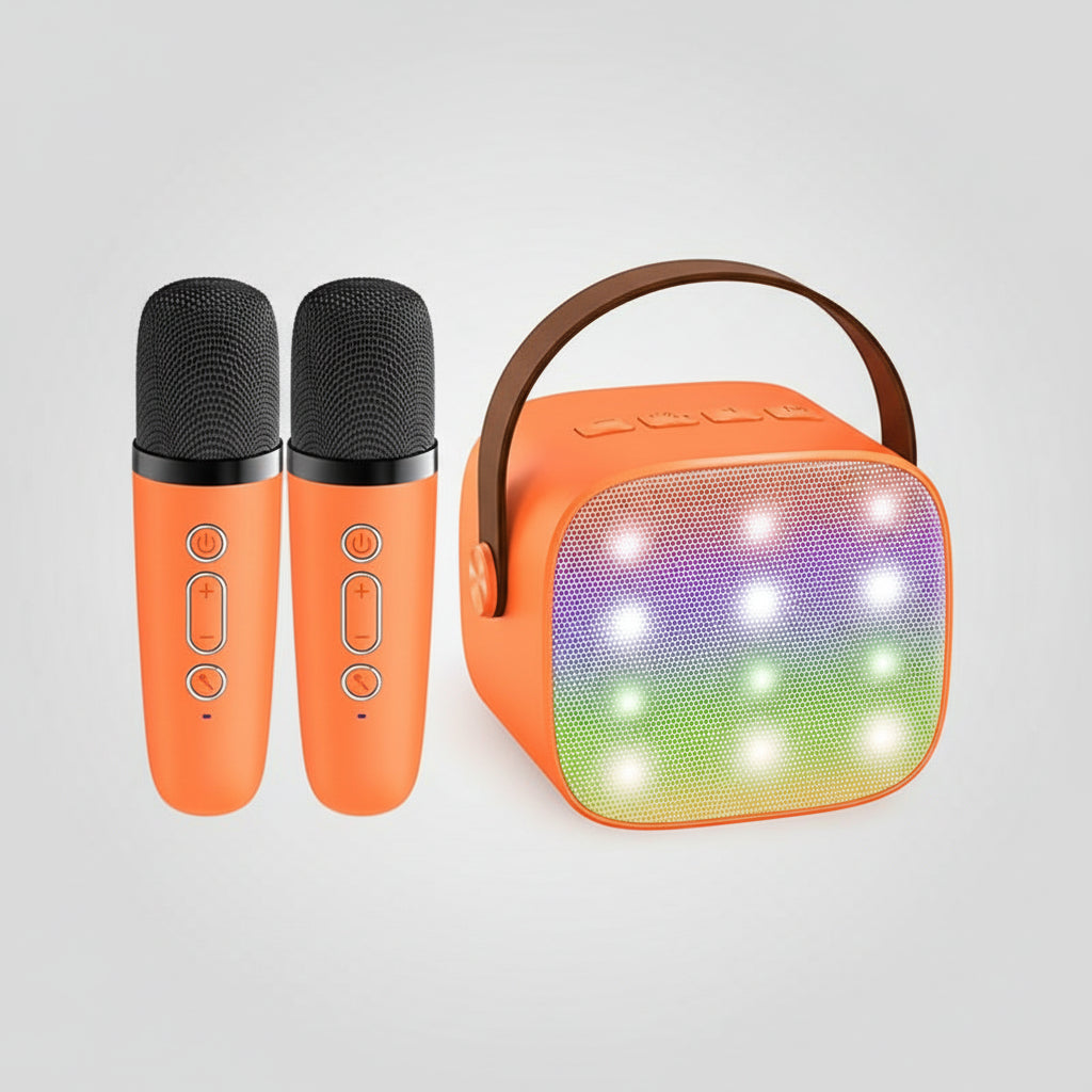 Karaoke System With Bluetooth Portable Speaker And Wireless Microphones | Temsk