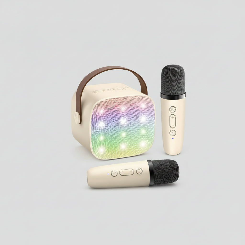 Karaoke System With Bluetooth Portable Speaker And Wireless Microphones | Temsk