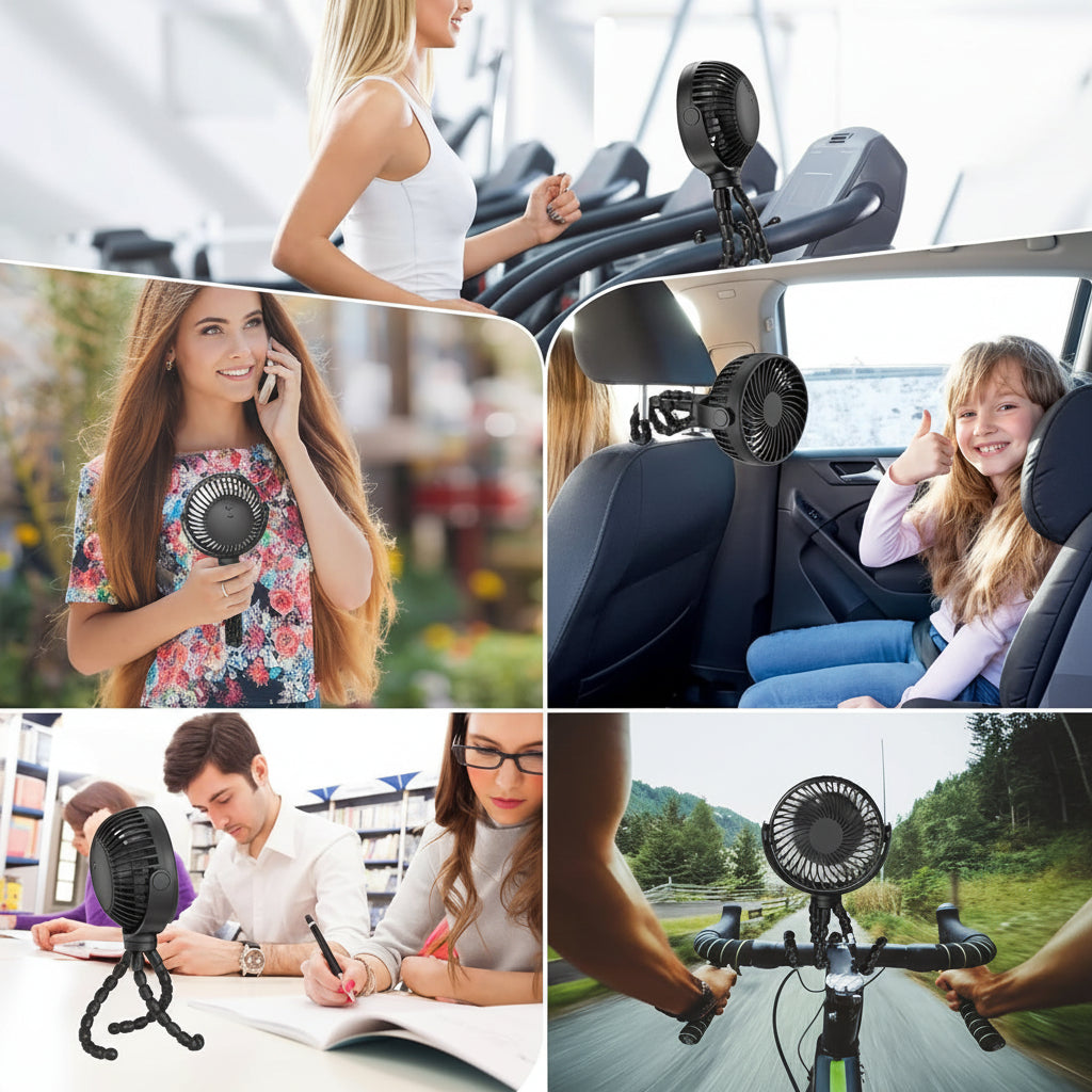 Battery Operated Clip On Stroller Fan For Portable Cooling | Temsk