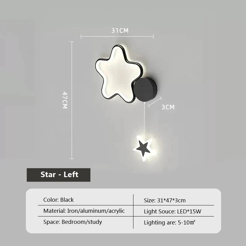 LunaCrest Moon And Cloud Wall Lamp For Bedroom Decor | Temsk