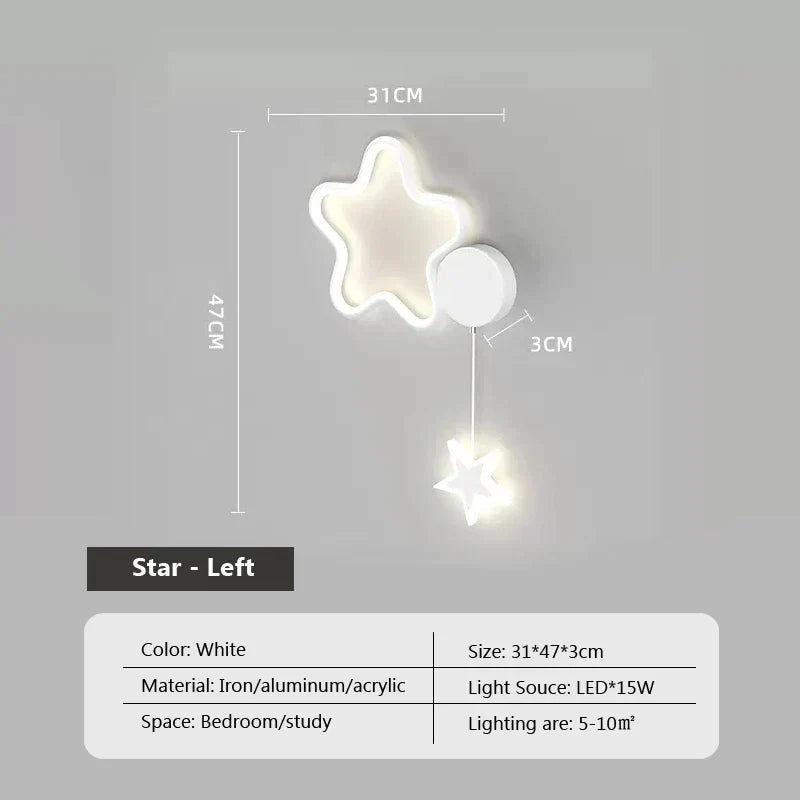 LunaCrest Moon And Cloud Wall Lamp For Bedroom Decor | Temsk