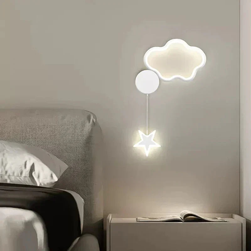 LunaCrest Moon And Cloud Wall Lamp For Bedroom Decor | Temsk