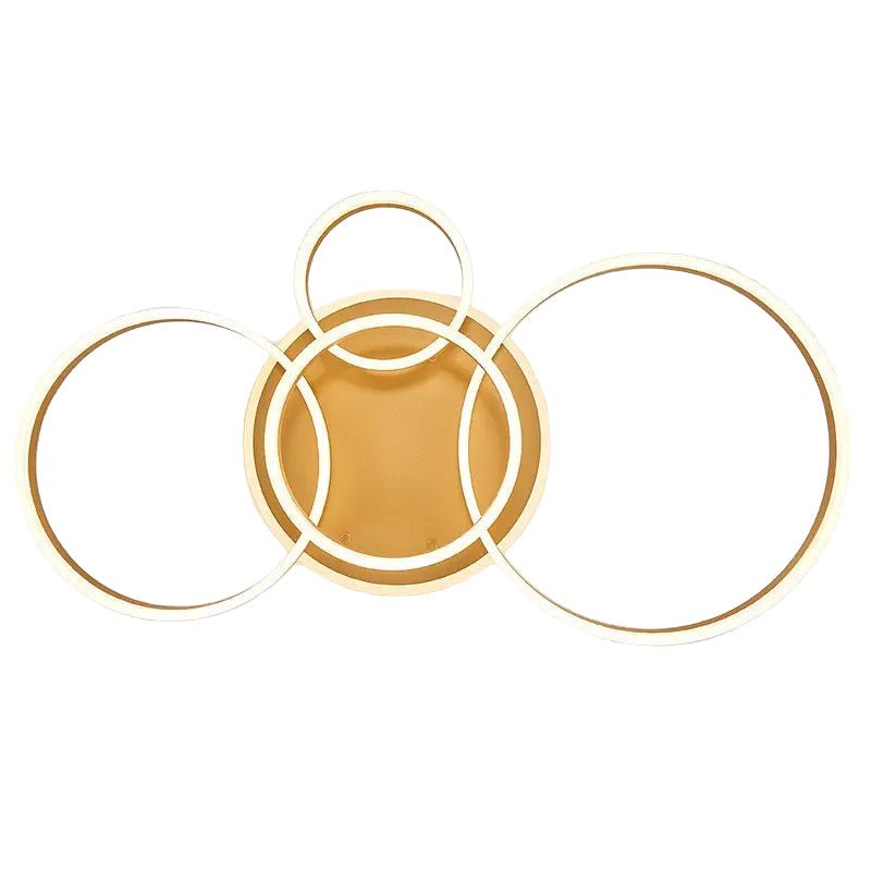 Modern Multi-Ring LED Ceiling Fixture In Metal, 24-Inch Diameter | Temsk