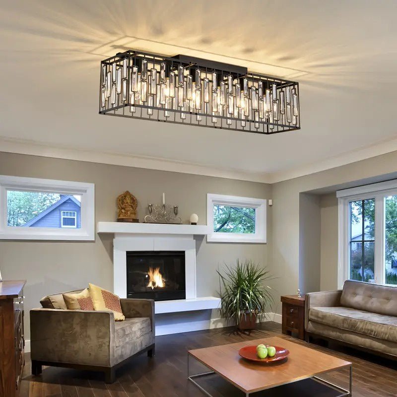 Contemporary Rectangular LED Ceiling Light Fixture, 24x12 Inches | Temsk