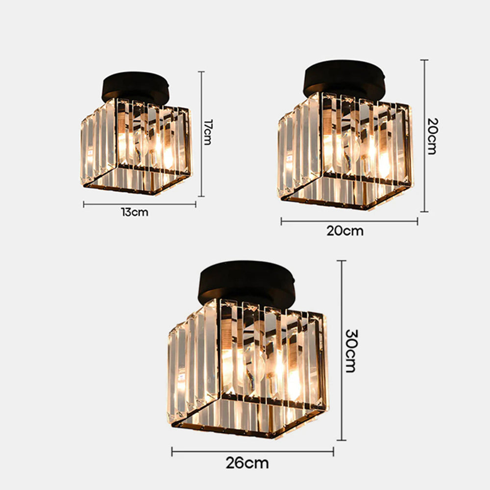 Crystal Ceiling Light E27, Surface Mounted, Modern Hall and Living Room | Temsk