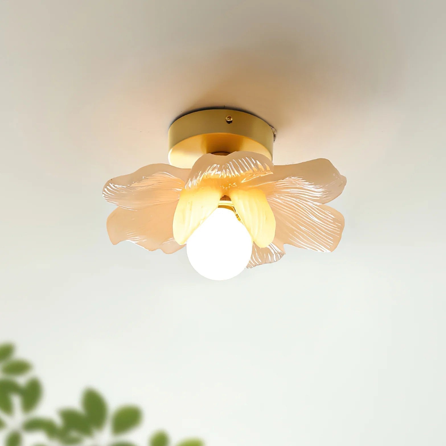 Blossom Resin and Brass Ceiling Light for Bedroom and Hallway | Temsk