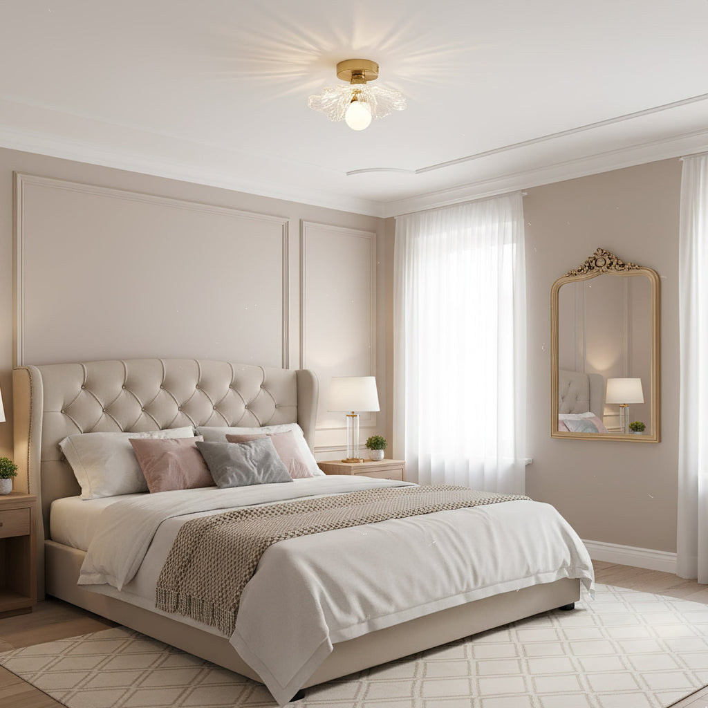 Blossom Resin and Brass Ceiling Light for Bedroom and Hallway | Temsk