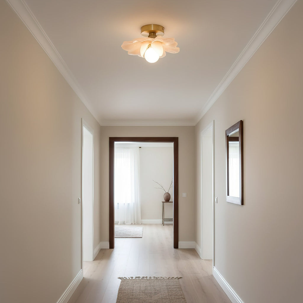 Blossom Resin and Brass Ceiling Light for Bedroom and Hallway | Temsk