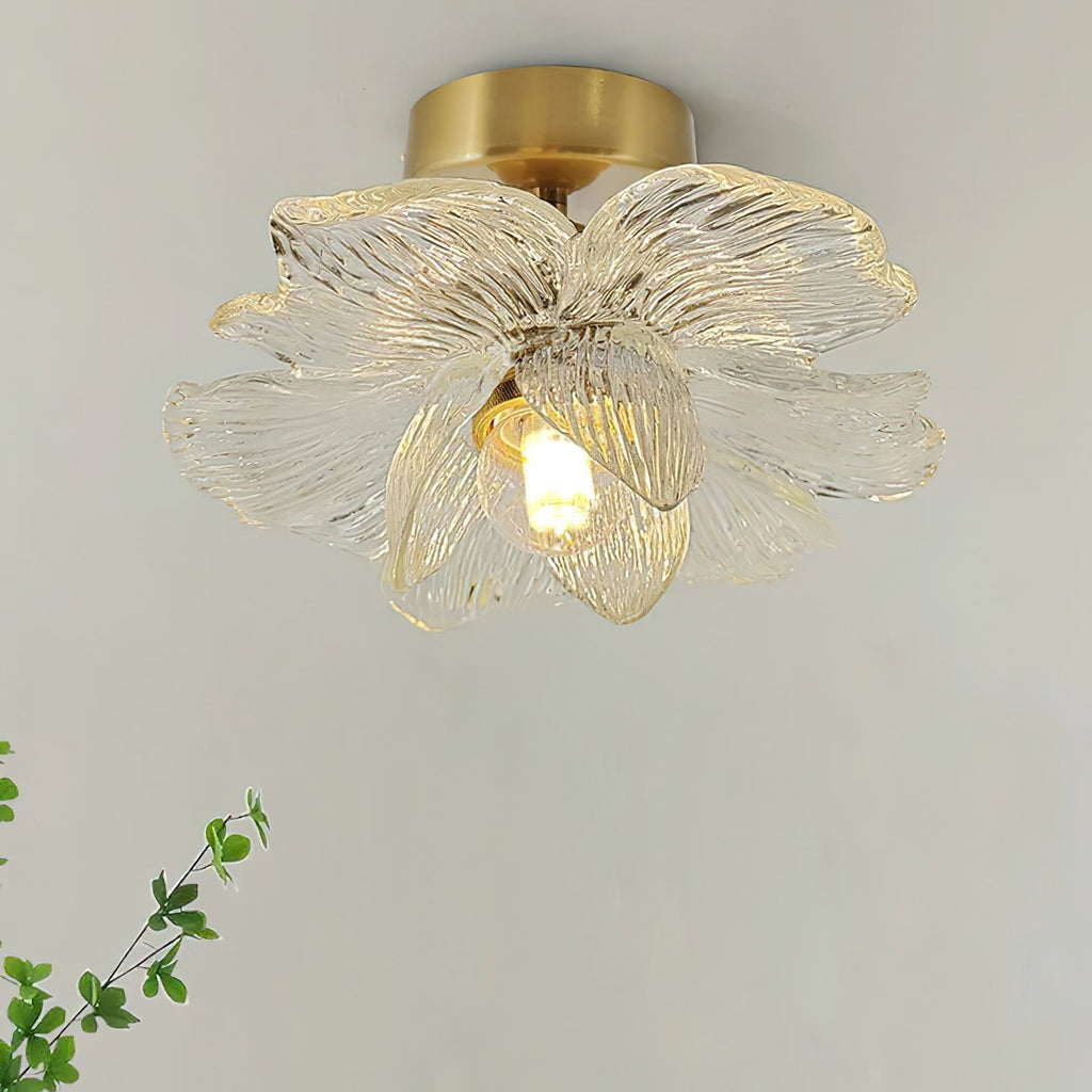 Blossom Resin and Brass Ceiling Light for Bedroom and Hallway | Temsk