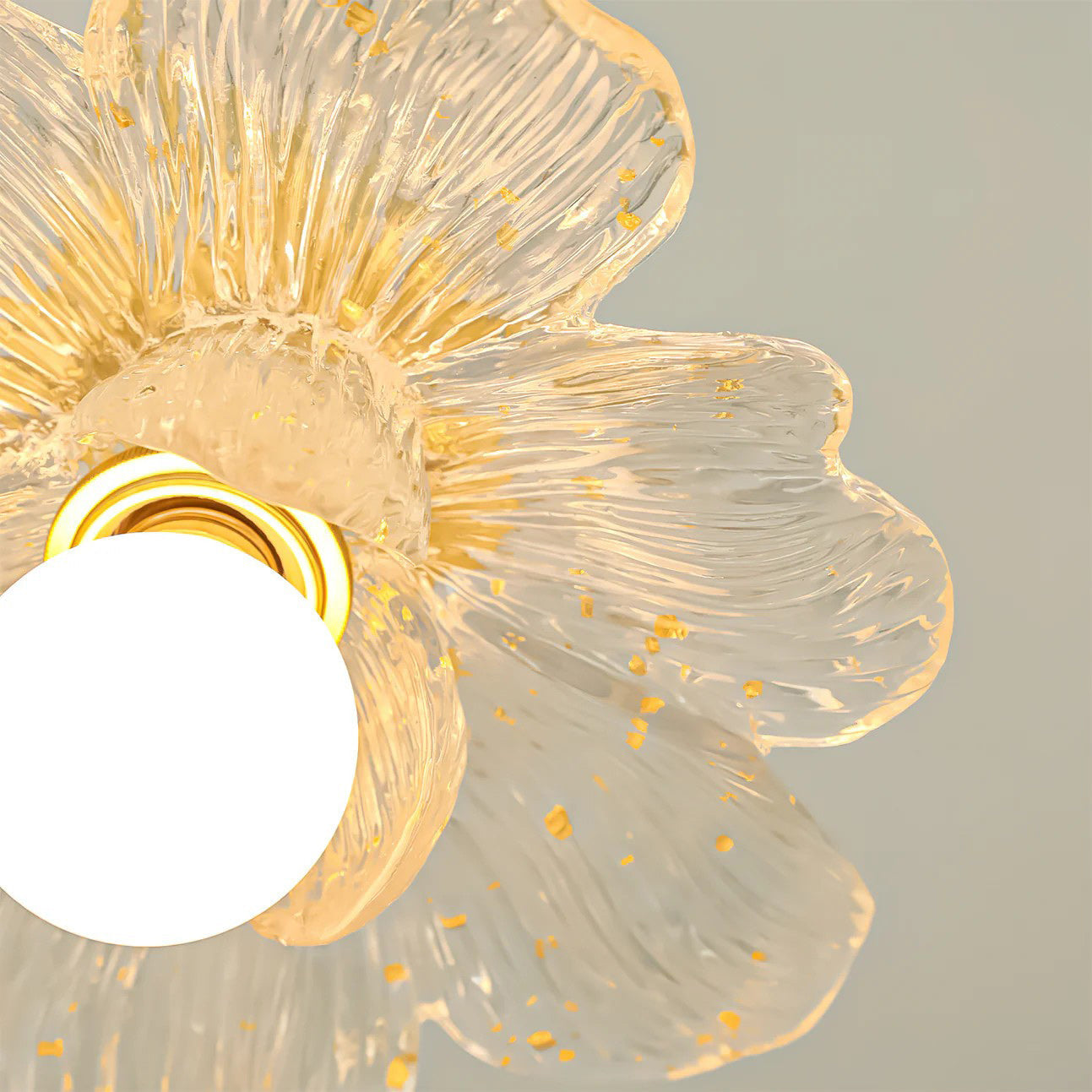 Blossom Resin and Brass Ceiling Light for Bedroom and Hallway | Temsk