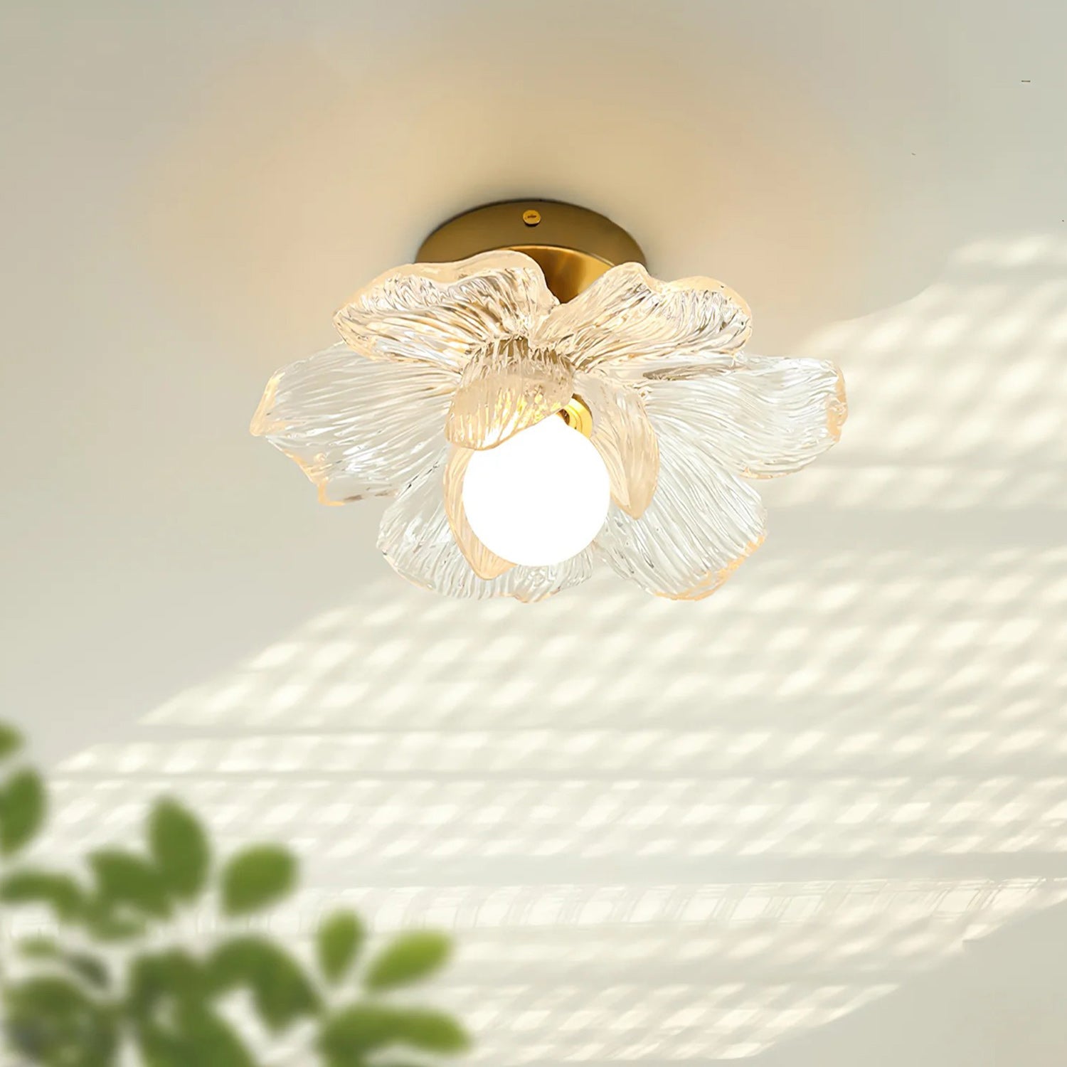 Blossom Resin and Brass Ceiling Light for Bedroom and Hallway | Temsk