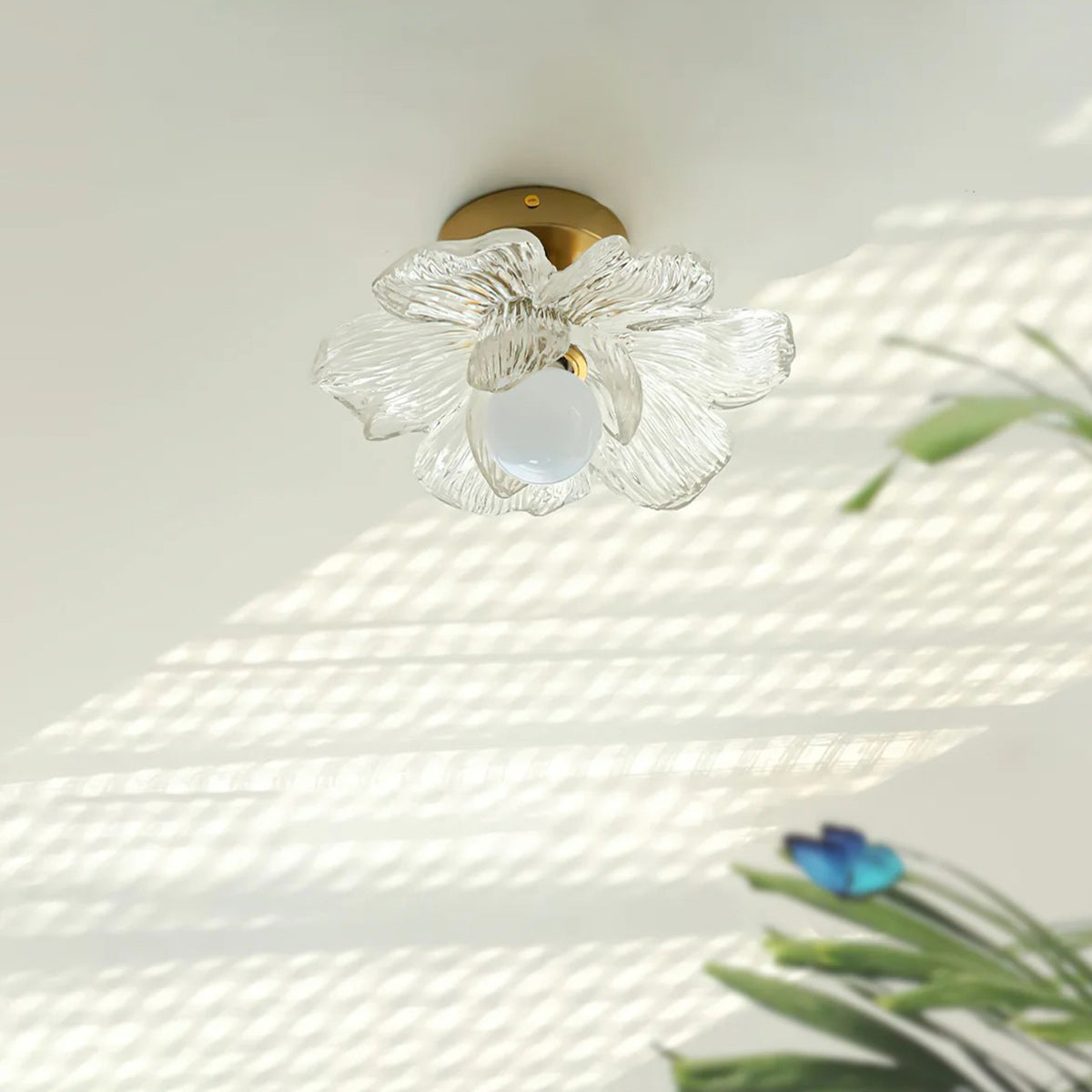Blossom Resin and Brass Ceiling Light for Bedroom and Hallway | Temsk