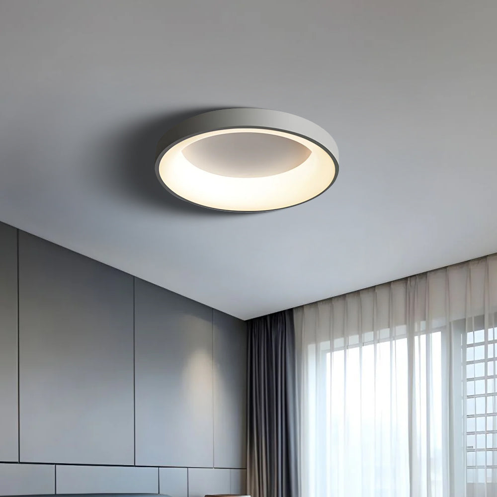 Flush Mount Ceiling Light With Hollow Centre LED Design | Temsk