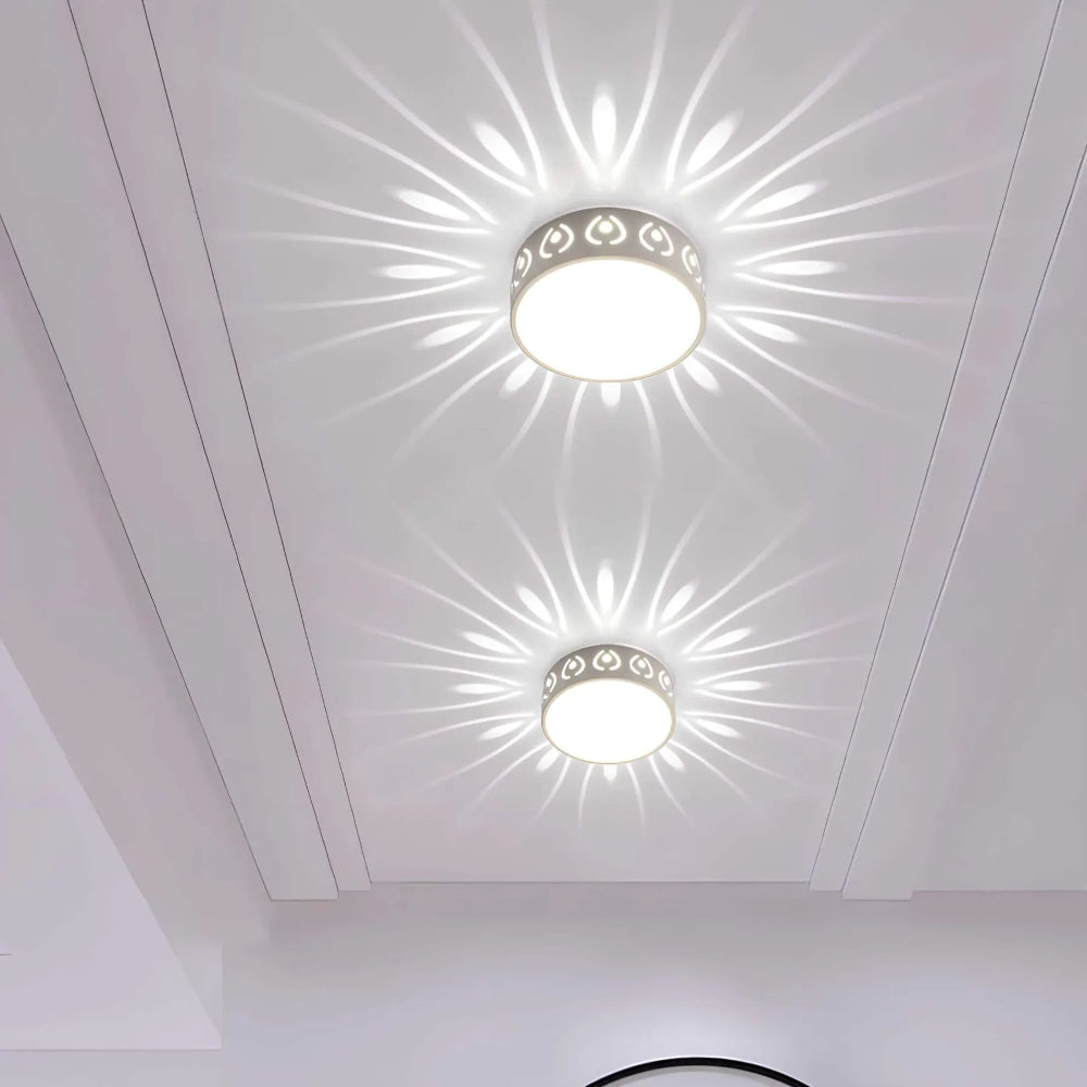 LED-Deckenleuchte mit klaren Kristallakzenten für Flure | Temsk