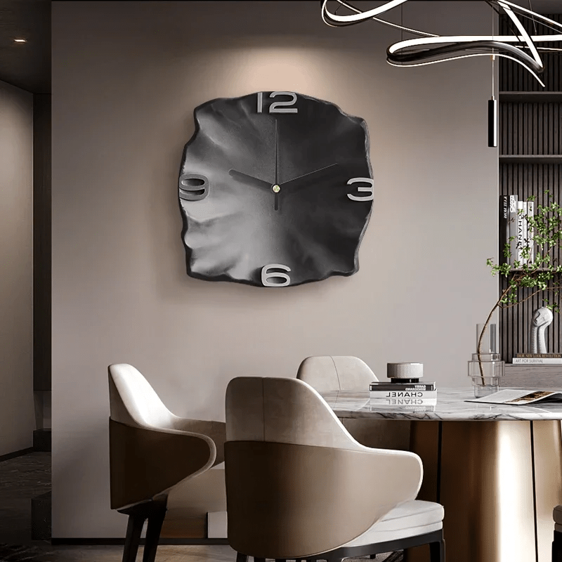 TerraLume Modern Sandstone Wall Clock With 3D Relief And Silent Quartz | Temsk