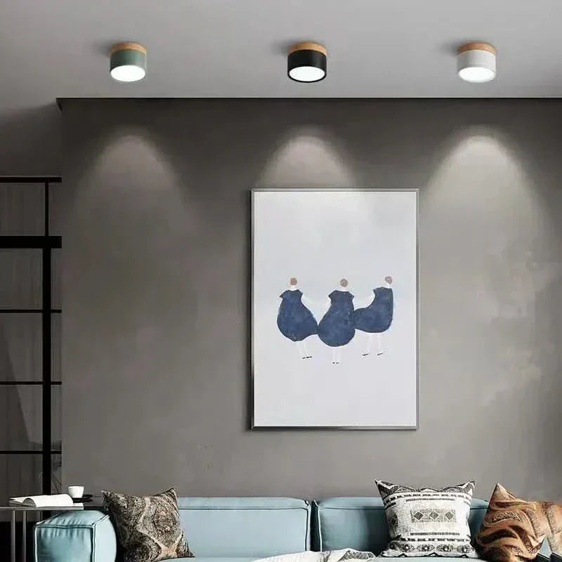 AeroNest Modern Dimmable LED Ceiling Light With Wood Design | Temsk