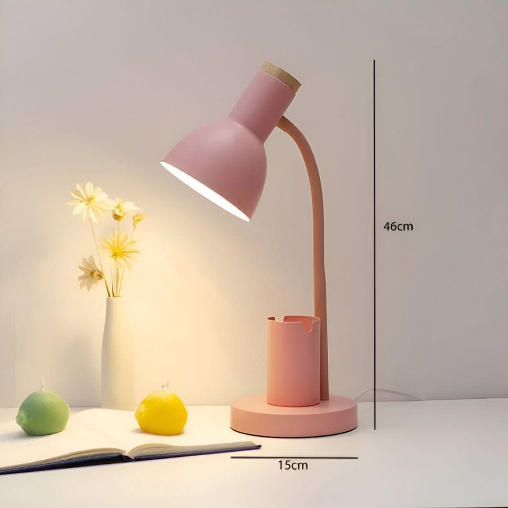 Lampe de bureau LED moderne LumaNest avec porte-stylo pour bureau et maison | Temsk