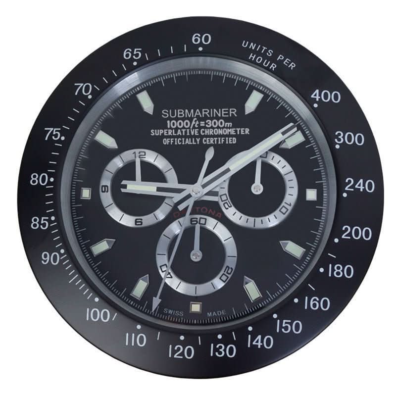 NovaTime Silent Wall Clock With Stainless Steel Frame And Luminous Hands 33 cm | Temsk