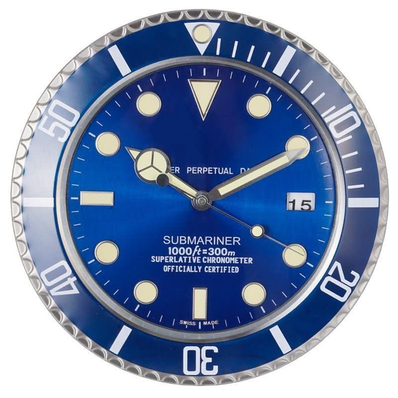 NovaTime Silent Wall Clock With Stainless Steel Frame And Luminous Hands 33 cm | Temsk
