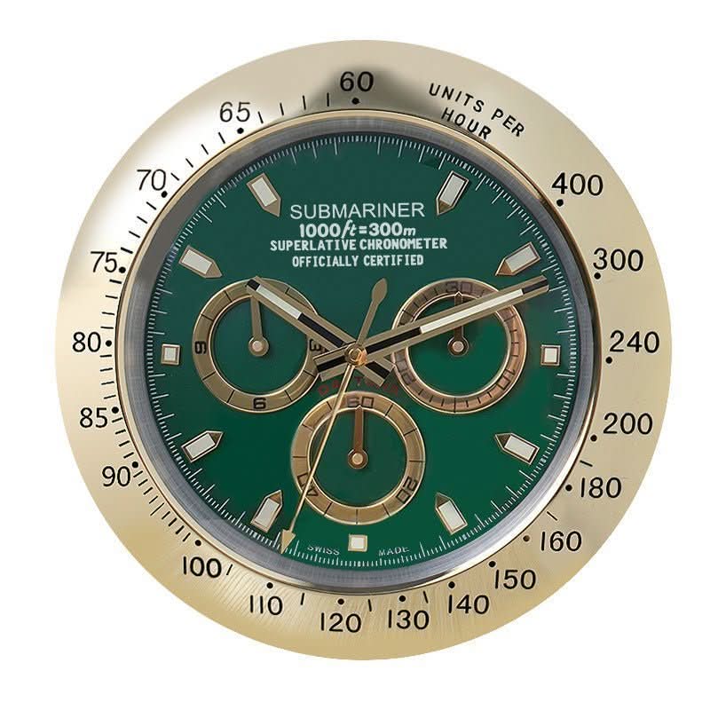 NovaTime Silent Wall Clock With Stainless Steel Frame And Luminous Hands 33 cm | Temsk